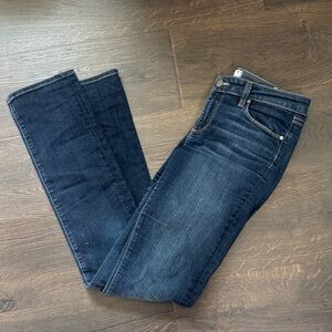 Women’s Paige Size 28 Skyline Straight Dark Blue Jeans